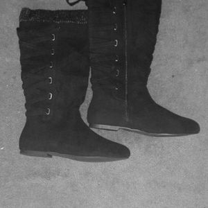 Black Lace Up Boot